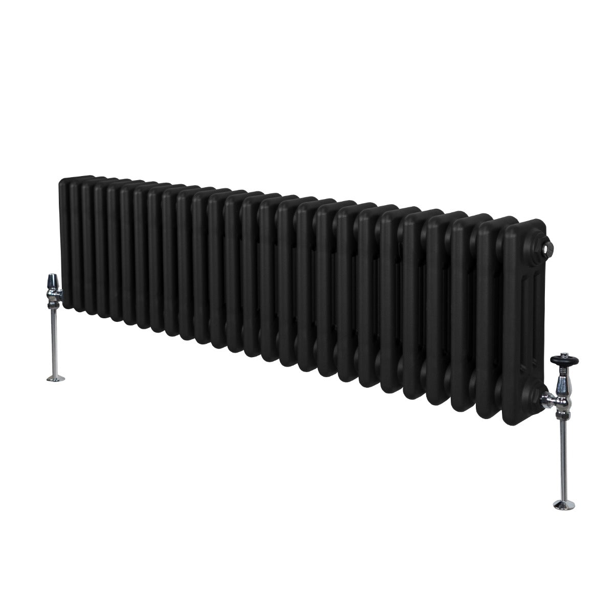 Traditionele 3 Kolom Radiator - 300 x 1192mm - Zwart