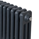 Traditionele 3 Kolom Radiator - 600 x 832mm - Antraciet Grijs