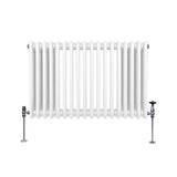 Traditionele 3 Kolom Radiator - 600 x 832mm - Wit