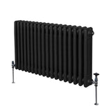 Traditionele 3 Kolom Radiator - 600 x 832mm - Zwart