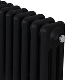 Traditionele 3 Kolom Radiator - 600 x 832mm - Zwart