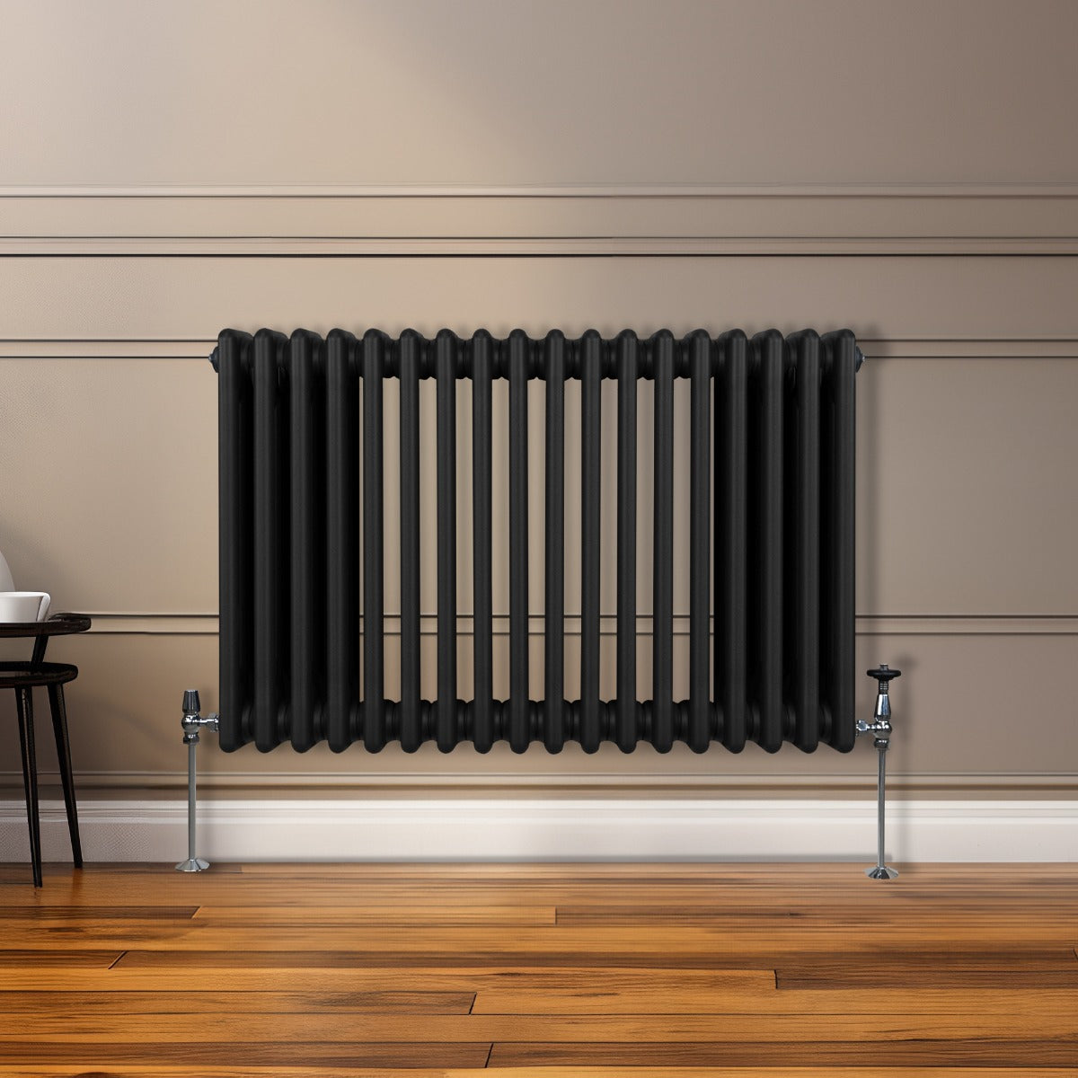 Traditionele 3 Kolom Radiator - 600 x 832mm - Zwart