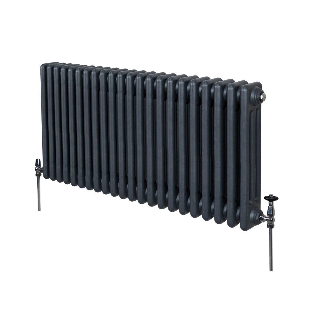 Traditionele 3 Kolom Radiator - 600 x 1012mm - Antraciet Grijs