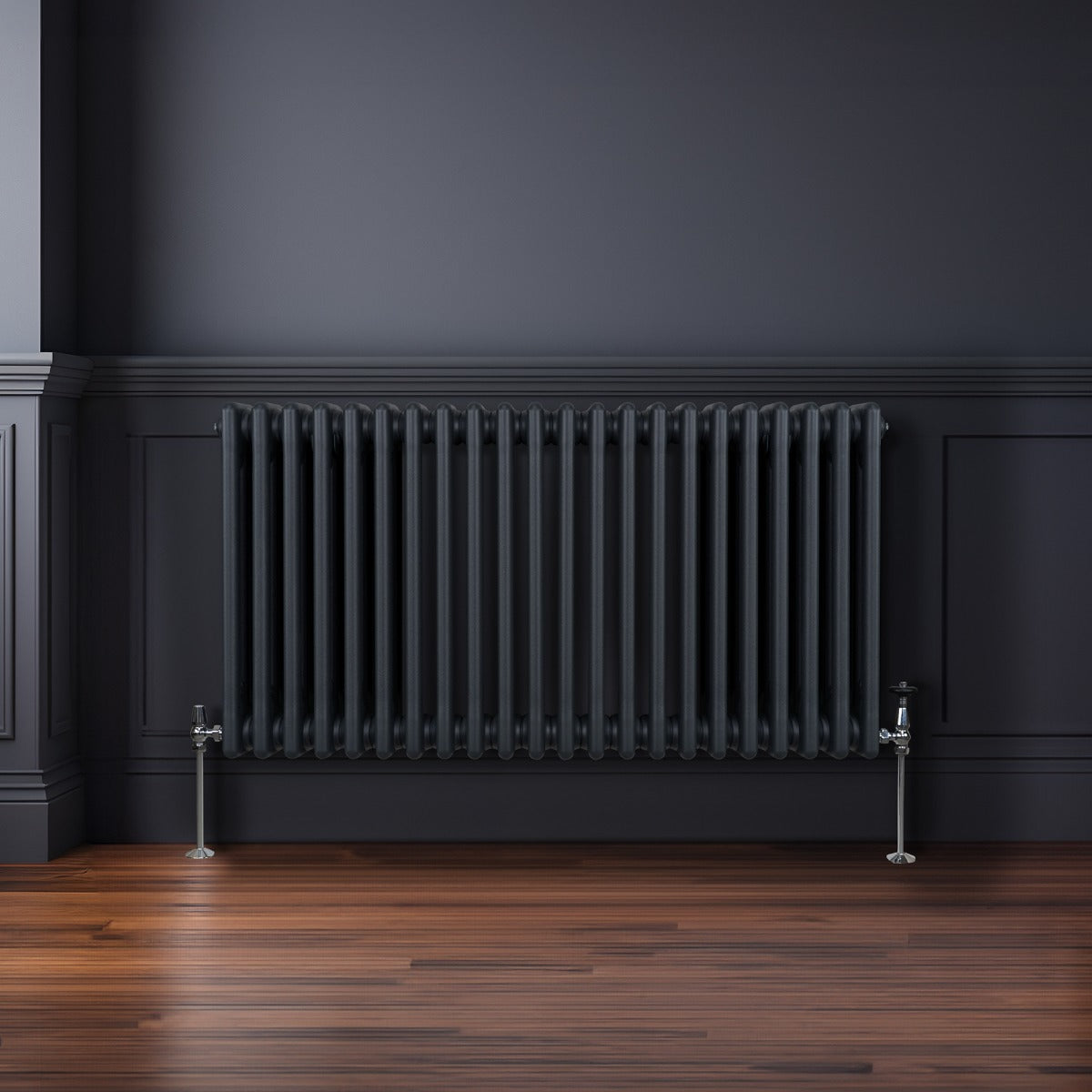 Traditionele 3 Kolom Radiator - 600 x 1012mm - Antraciet Grijs