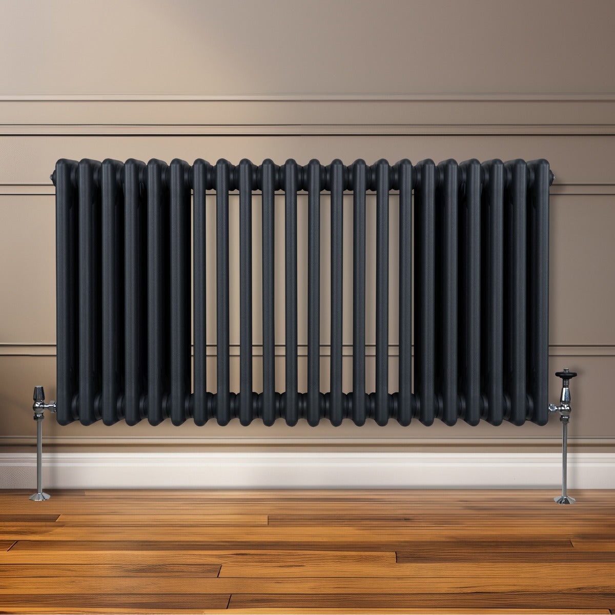 Traditionele 3 Kolom Radiator - 600 x 1012mm - Antraciet Grijs