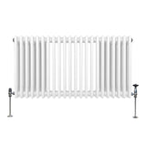 Traditionele 3 Kolom Radiator - 600 x 1012mm - Wit