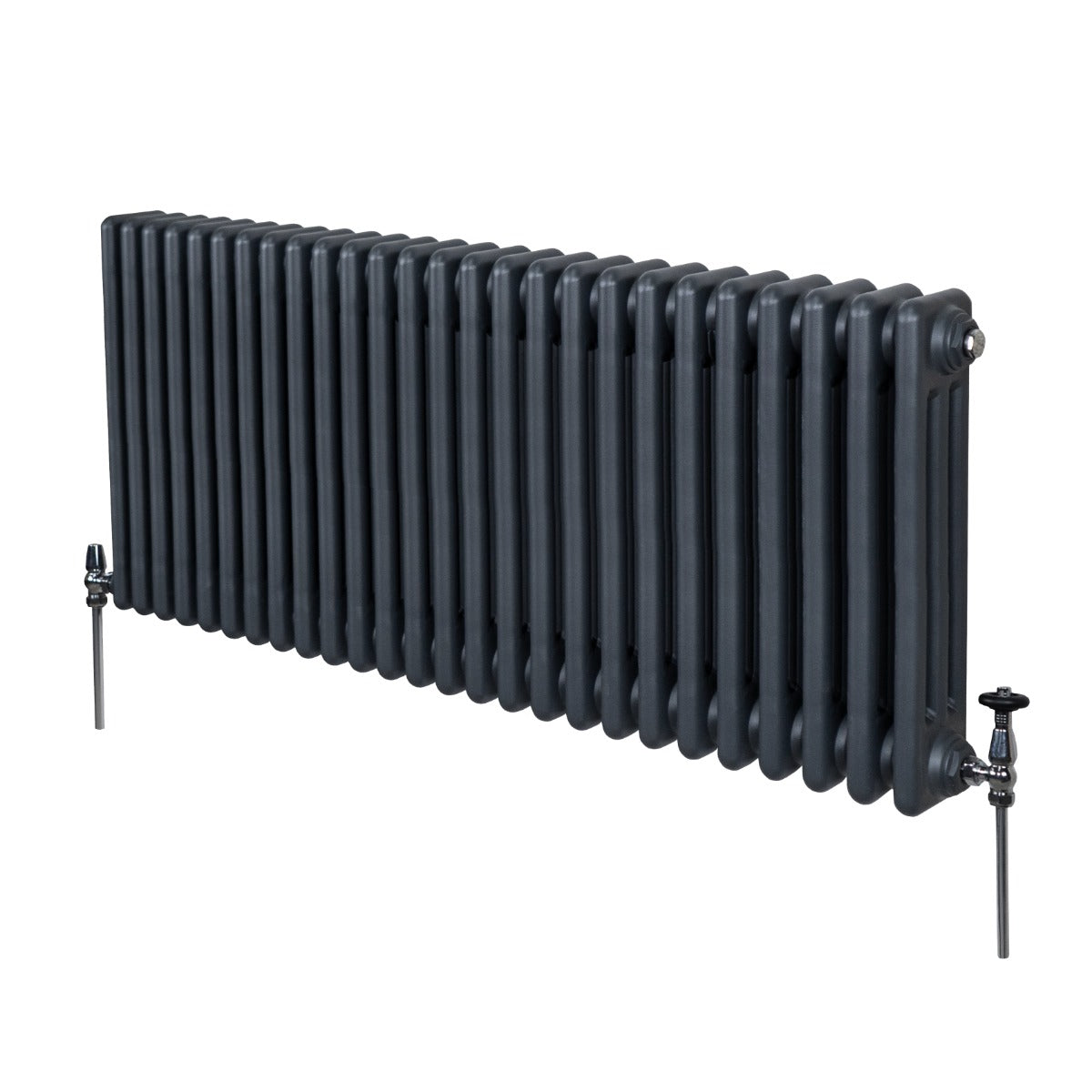 Traditionele 3 Kolom Radiator - 600 x 1192mm - Antraciet Grijs