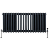 Traditionele 3 Kolom Radiator - 600 x 1192mm - Antraciet Grijs