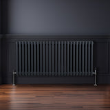 Traditionele 3 Kolom Radiator - 600 x 1192mm - Antraciet Grijs