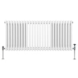 Traditionele 3 Kolom Radiator - 600 x 1192mm - Wit