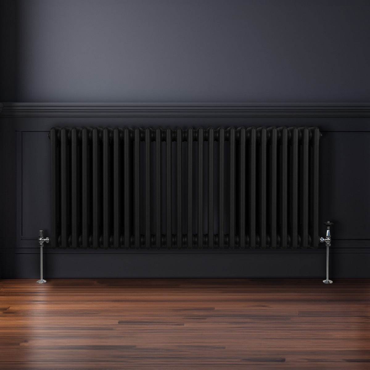 Traditionele 3 Kolom Radiator - 600 x 1192mm - Zwart