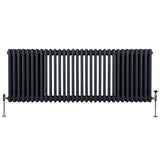 Traditionele 3 Kolom Radiator - 600 x 1462mm - Antraciet Grijs