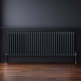 Traditionele 3 Kolom Radiator - 600 x 1462mm - Antraciet Grijs