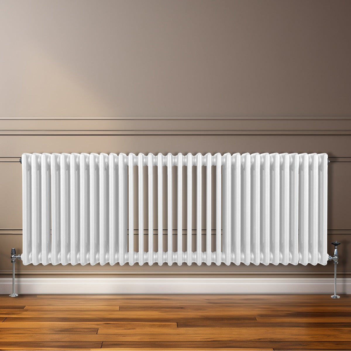 Traditionele 3 Kolom Radiator - 600 x 1462mm - Wit