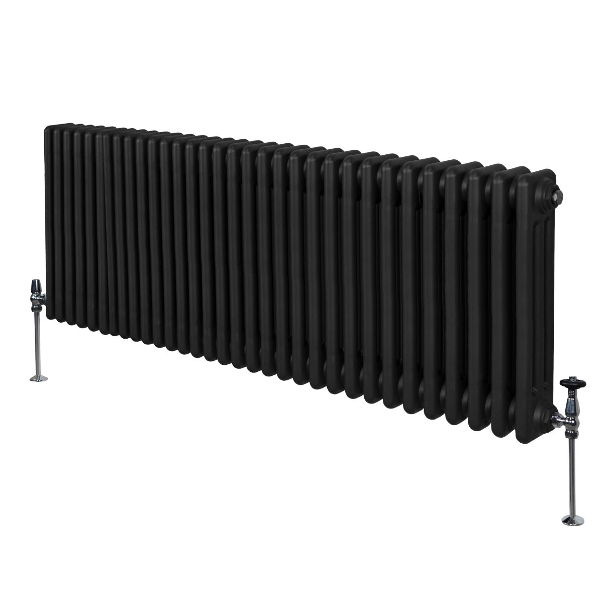 Traditionele 3 Kolom Radiator - 600 x 1462mm - Zwart