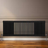 Traditionele 3 Kolom Radiator - 600 x 1462mm - Zwart