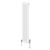 Traditionele 3 Kolom Verticaal Radiator - 1500 x 202mm - Wit