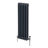 Traditionele 3 Kolom Verticaal Radiator - 1500 x 292mm - Grijs