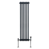 Traditionele 3 Kolom Verticaal Radiator - 1500 x 292mm - Grijs