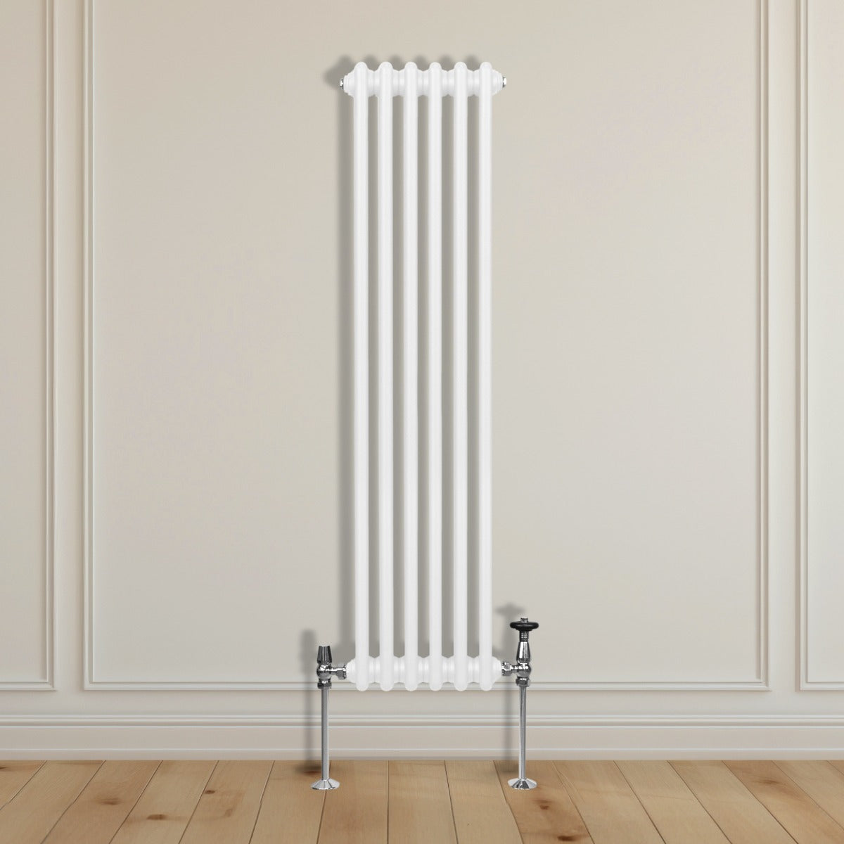 Traditionele 3 Kolom Verticaal Radiator - 1500 x 292mm - Wit