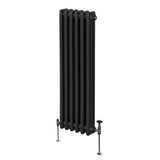 Traditionele 3 Kolom Verticaal Radiator - 1500 x 292mm - Zwart