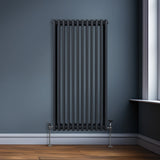 Traditionele 3 Kolom Verticaal Radiator - 1500 x 562mm - Grijs