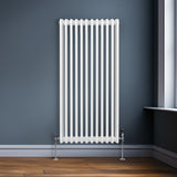 Traditionele 3 Kolom Verticaal Radiator - 1500 x 562mm - Wit