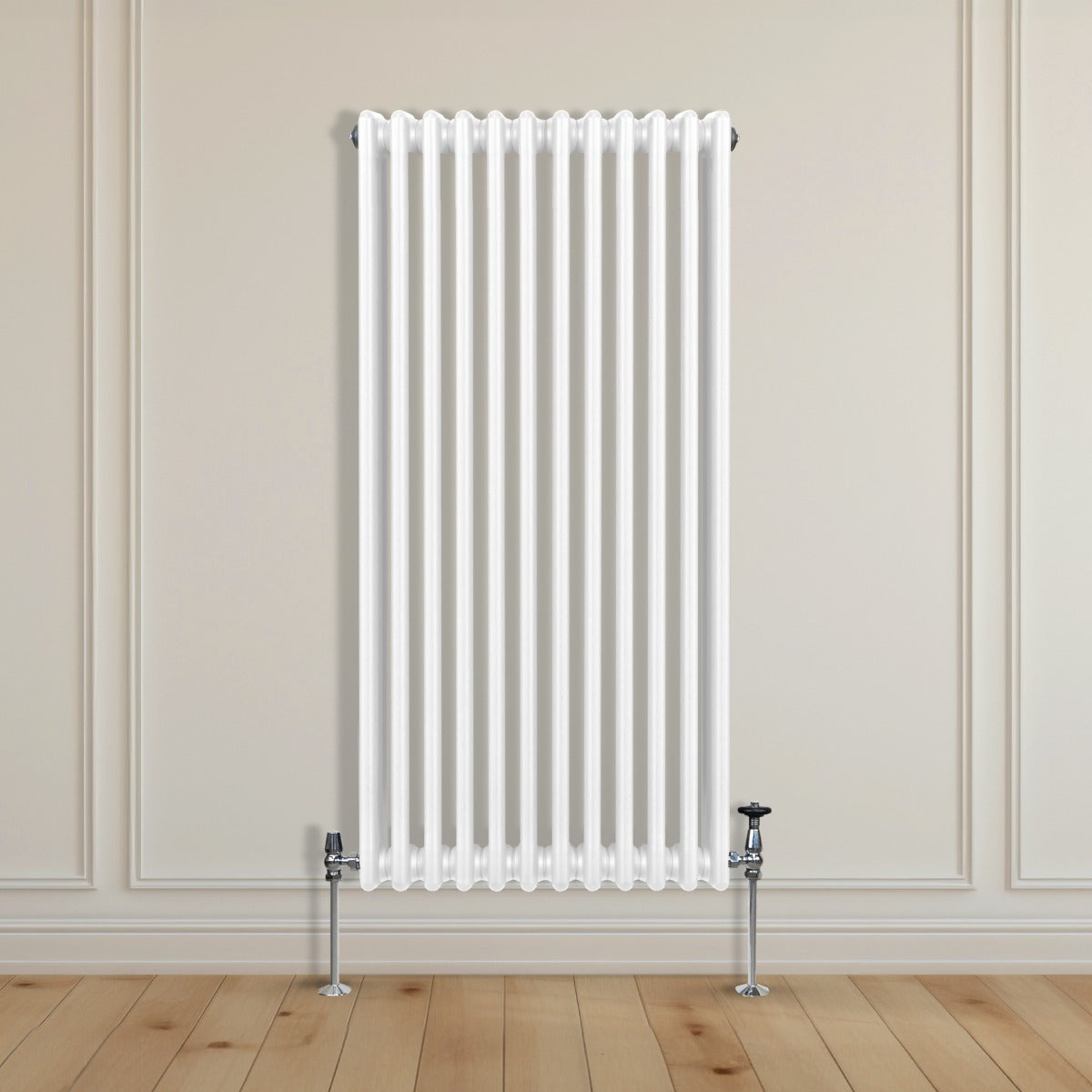 Traditionele 3 Kolom Verticaal Radiator - 1500 x 562mm - Wit