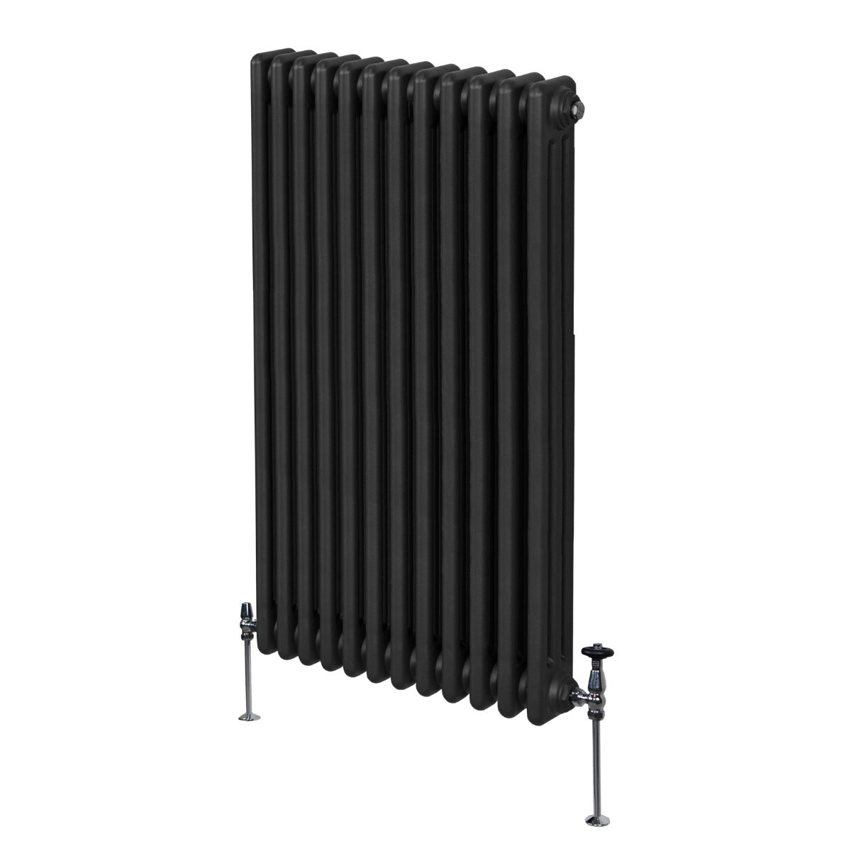 Traditionele 3 Kolom Verticaal Radiator - 1500 x 562mm - Zwart