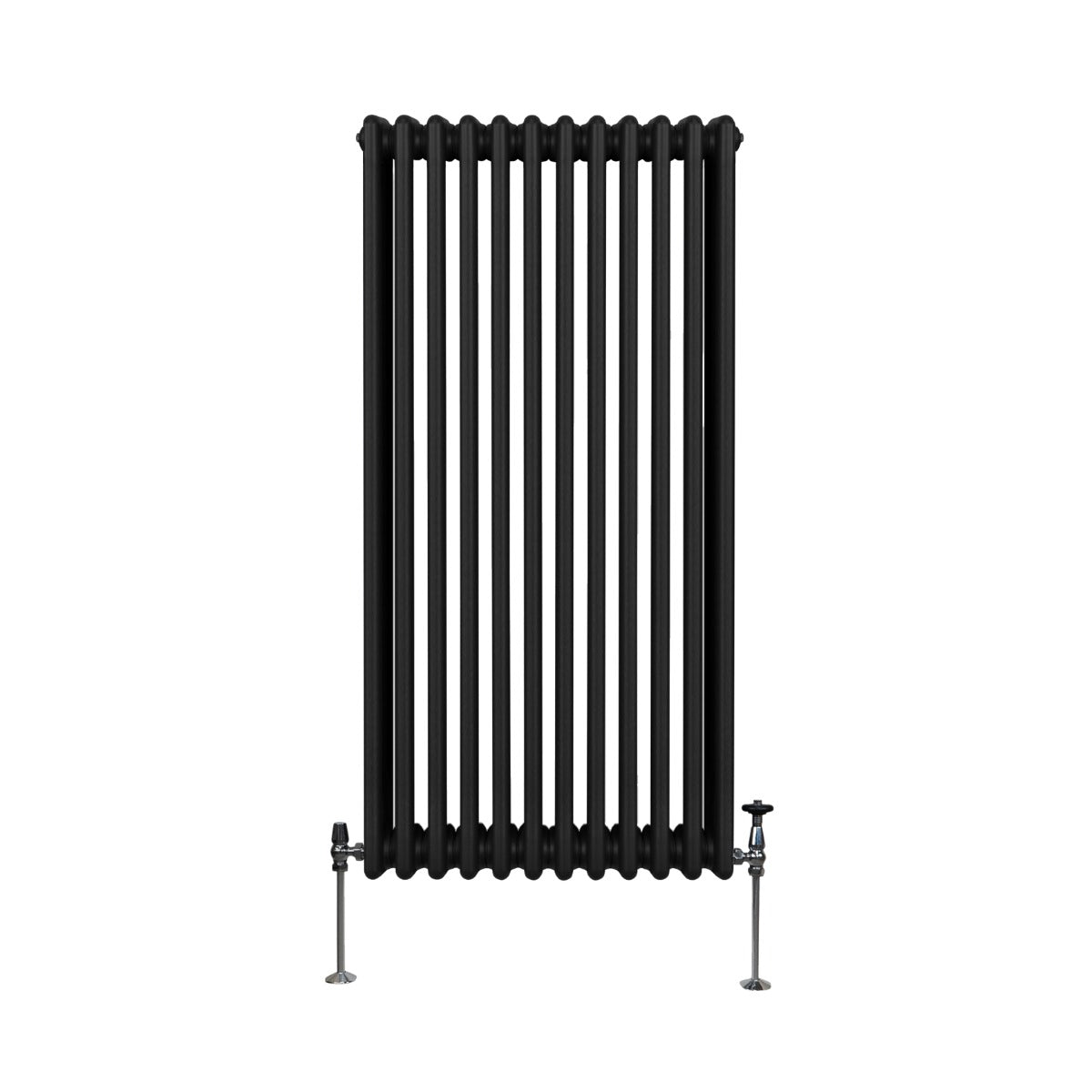 Traditionele 3 Kolom Verticaal Radiator - 1500 x 562mm - Zwart