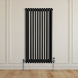 Traditionele 3 Kolom Verticaal Radiator - 1500 x 562mm - Zwart