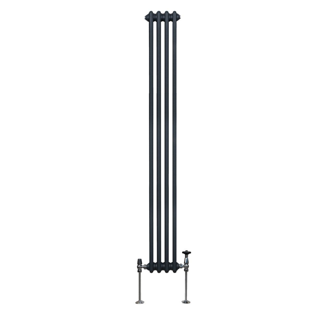 Traditionele 3 Kolom Verticaal Radiator - 1800 x 202mm - Grijs