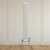 Traditionele 3 Kolom Verticaal Radiator - 1800 x 202mm - Wit