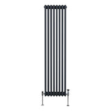 Traditionele 3 Kolom Verticaal Radiator - 1800 x 382mm - Grijs