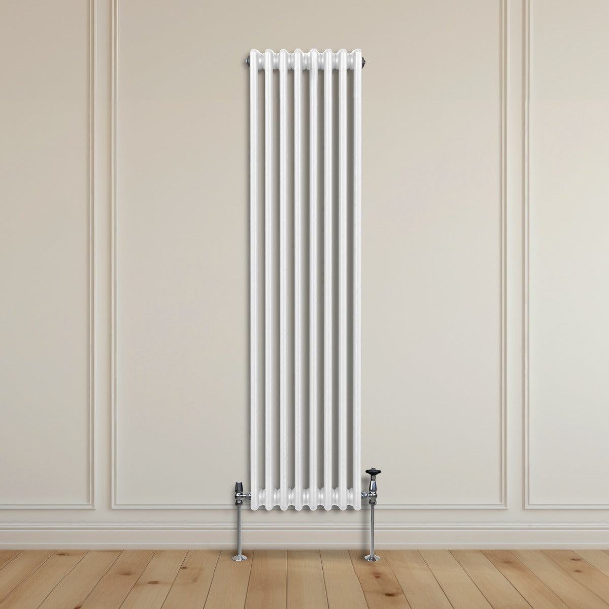 Traditionele 3 Kolom Verticaal Radiator - 1800 x 382mm - Wit