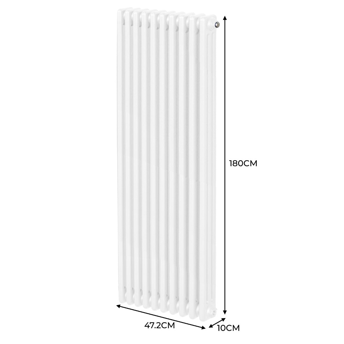 Traditionele 3-kolomsradiator - 1800 x 472 mm - Wit