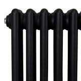 Traditionele 3-kolomsradiator - 1800 x 472 mm - Zwart