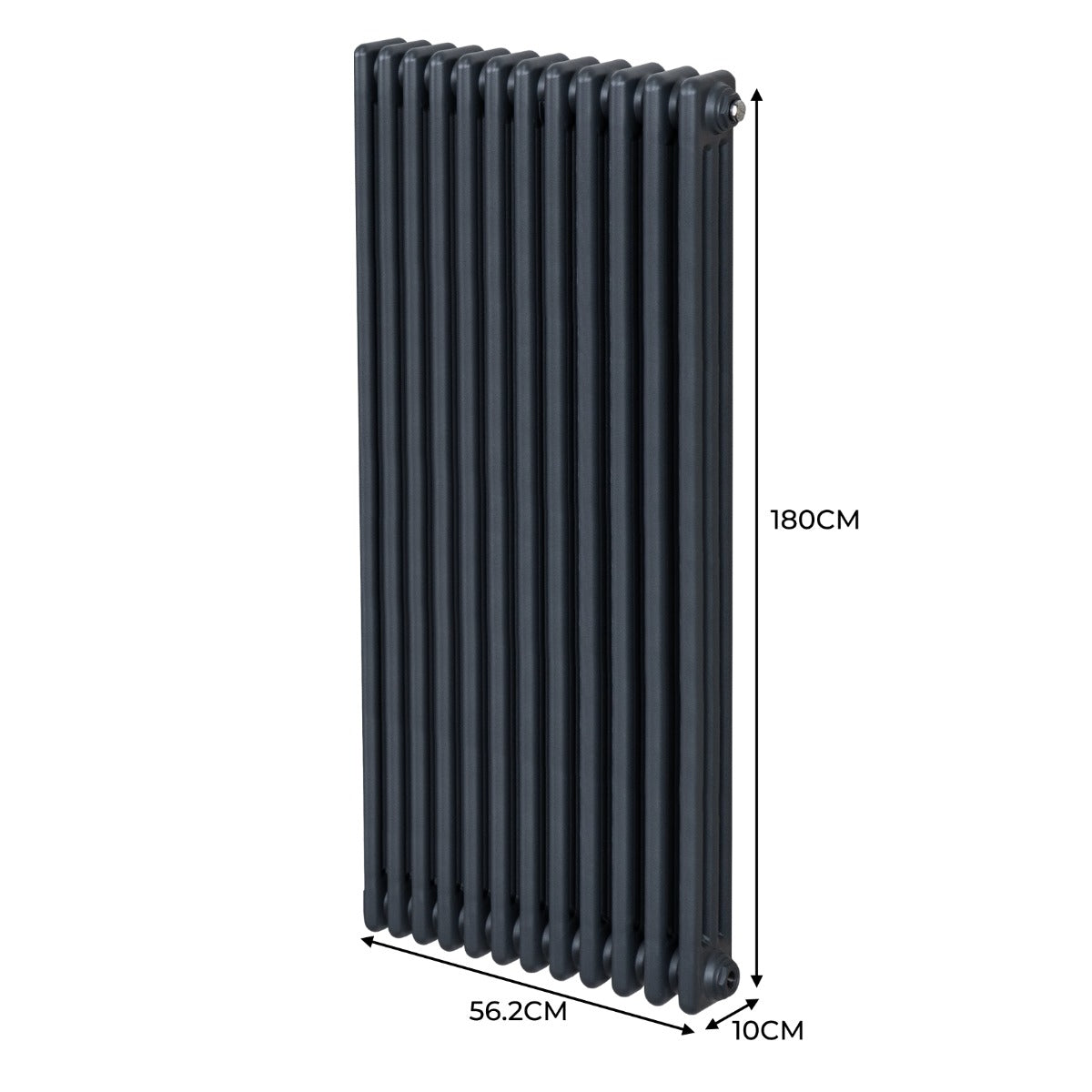 Traditionele 3-kolomsradiator - 1800 x 562 mm - Antracietgrijs