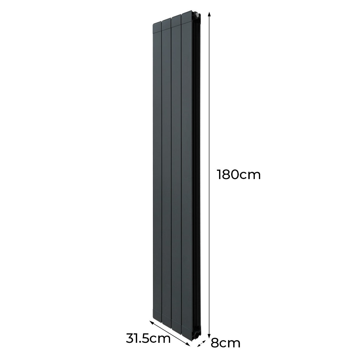 Aluminium Radiator – 1800mm x 315mm – Antraciet Grijs