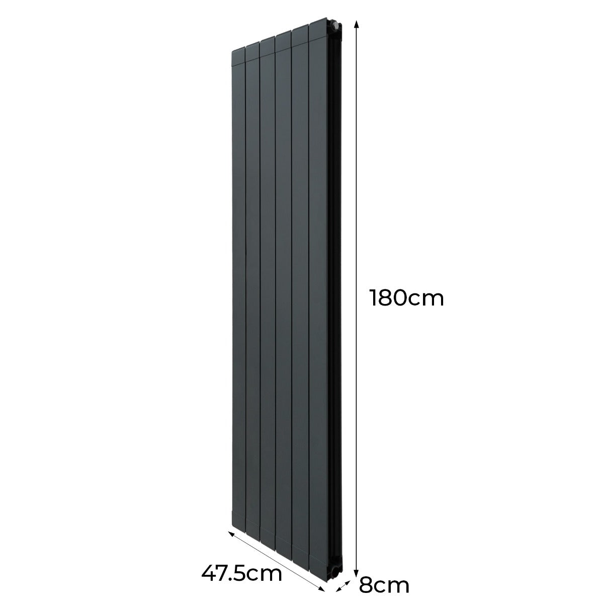 Aluminium Radiator – 1800mm x 475mm – Antraciet Grijs