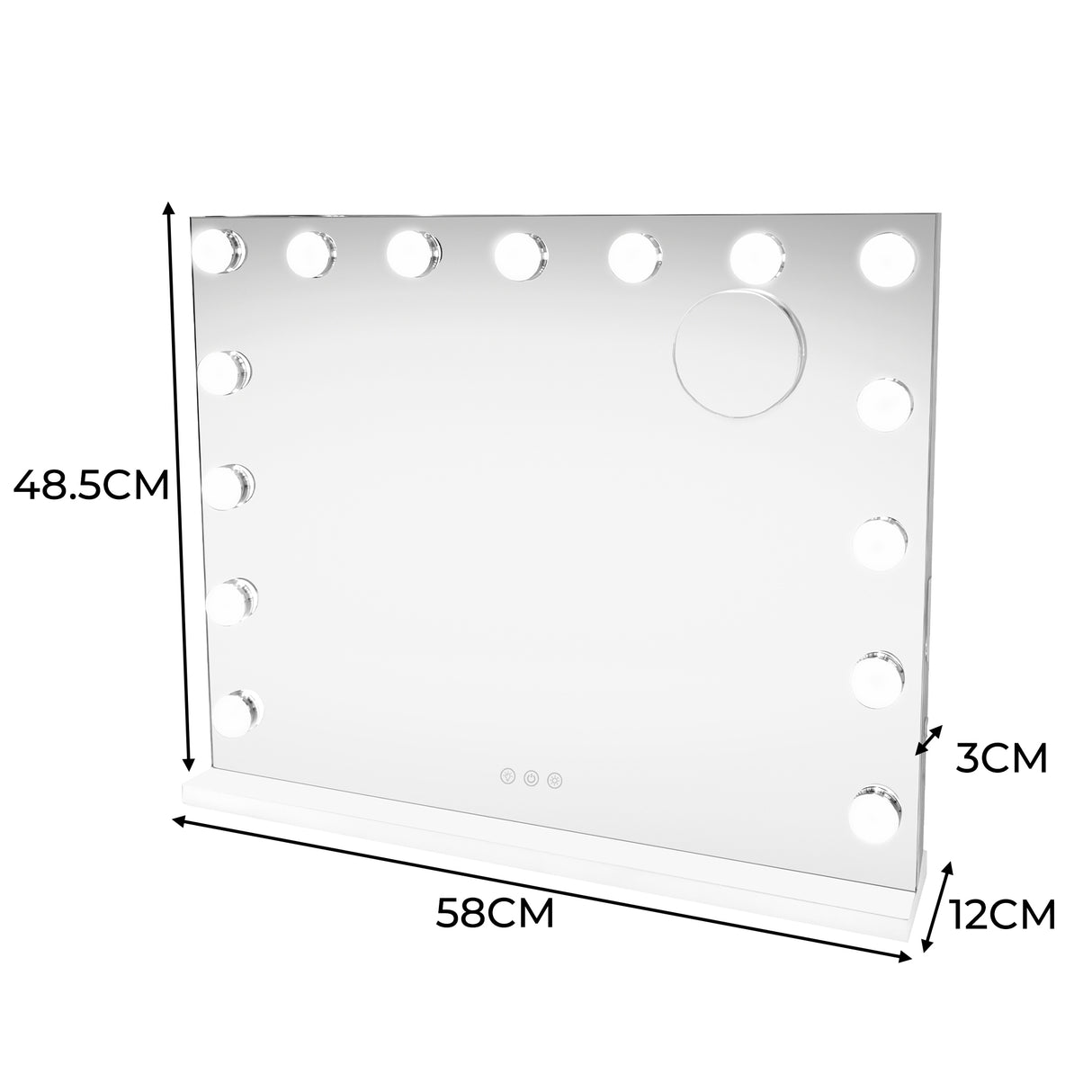 LED Bluetooth Spiegel - 58 x 46 cm