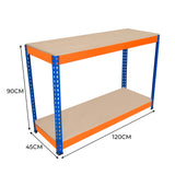 Werkbank met 2 Planken S-Rax - 120cm x 45cm x 90cm