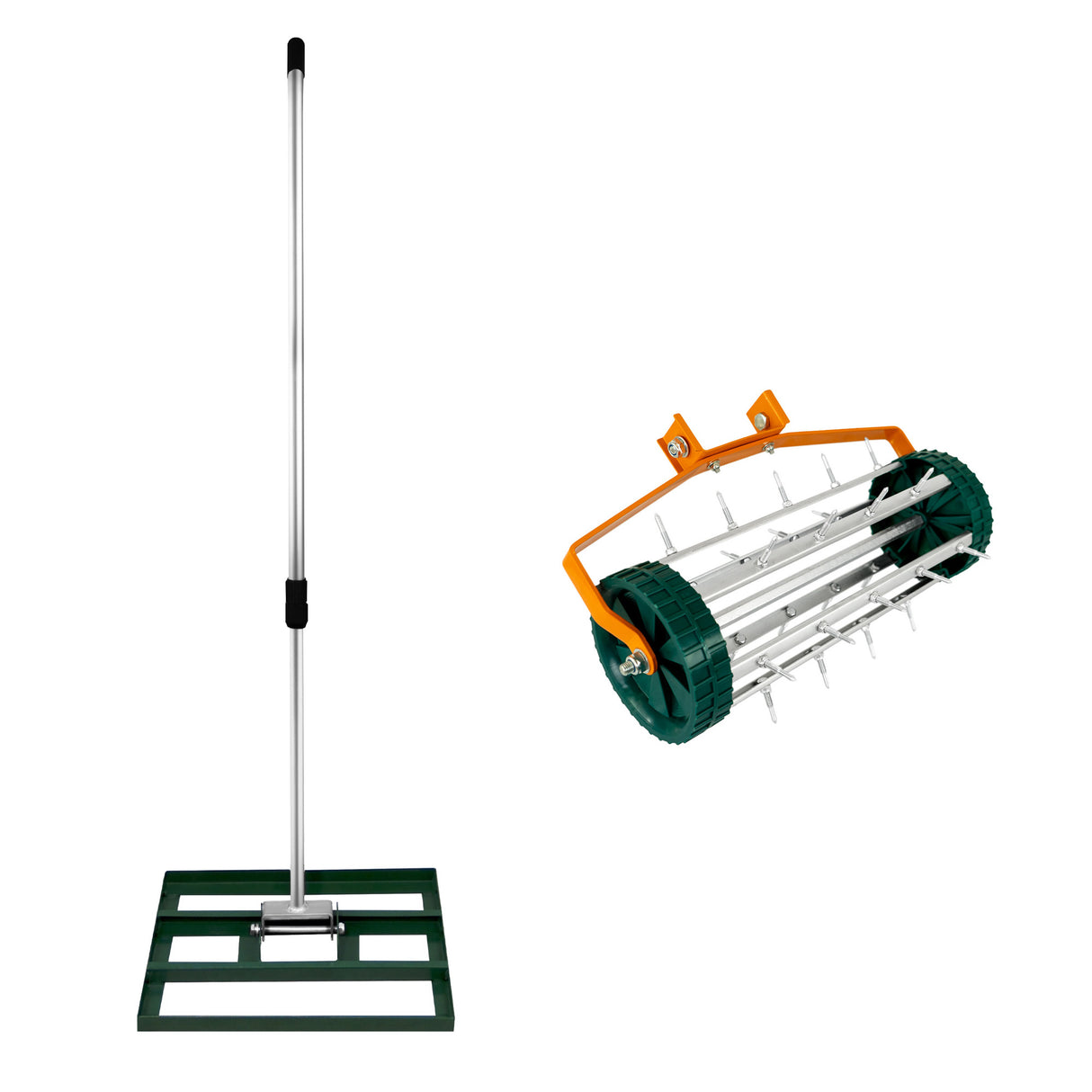 2-in-1 Verticuteer- en Gazonvlakker Set van 50 cm - Groen