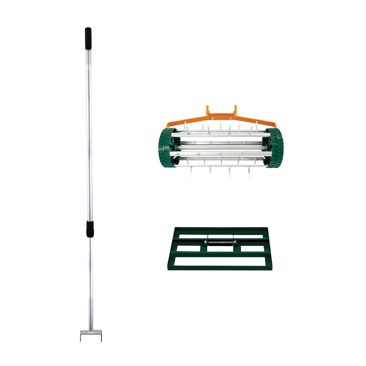 2-in-1 Verticuteer- en Gazonvlakker Set van 50 cm - Groen