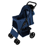 Huisdierenwagen met regenhoes en organizer tas - Marineblauw