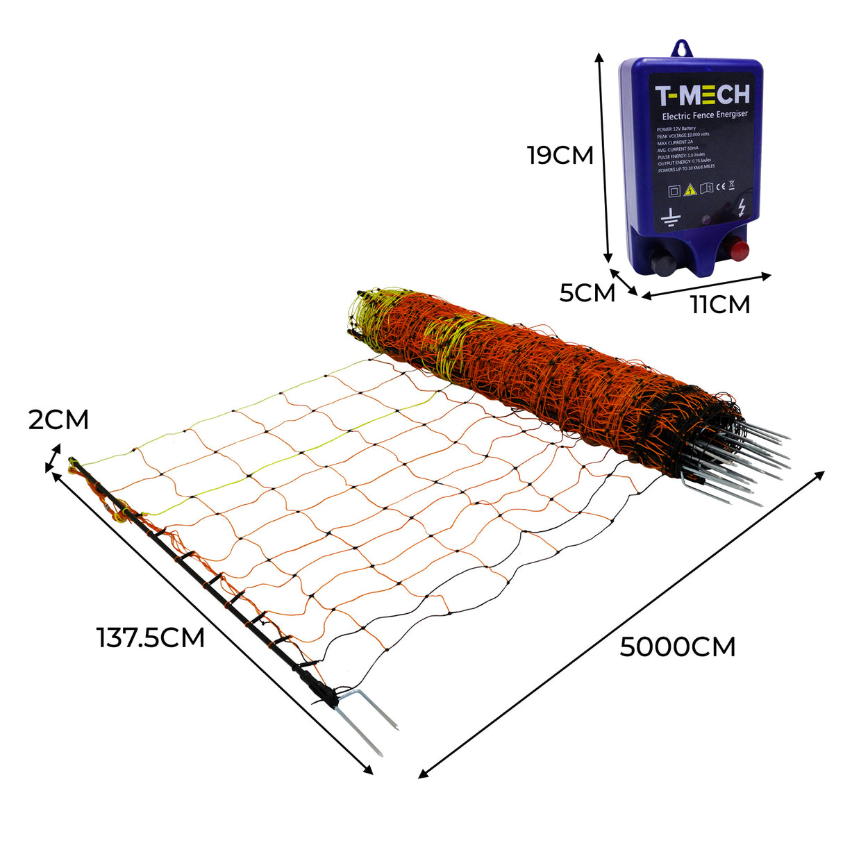 Hek Energiser & Net voor Pluimvee - 50m