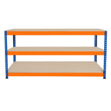 Werkbank met 3 Planken S-Rax - 180 cm x 60 cm x 90 cm