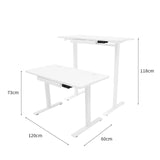 Elektrisch Zit-Sta Bureau met Lade – 120 cm x 60 cm