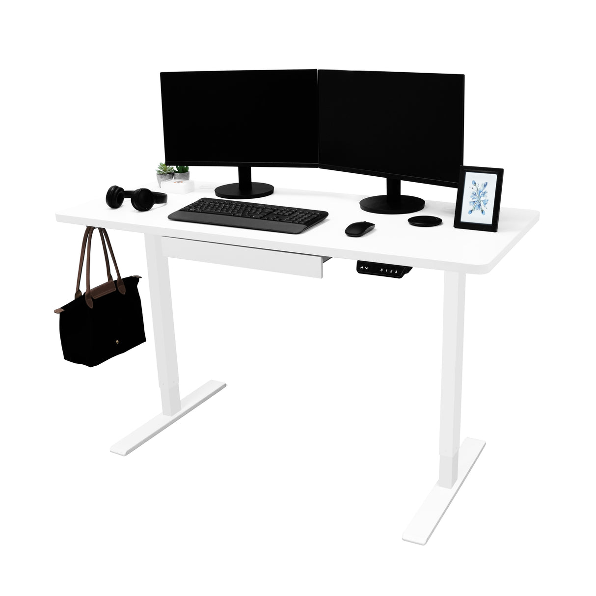 Elektrisch Zit-Sta Bureau met Lade – 140 cm x 60 cm