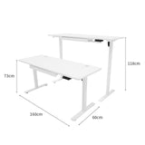 Elektrisch Zit-Sta Bureau met Lade – 160 cm x 60 cm